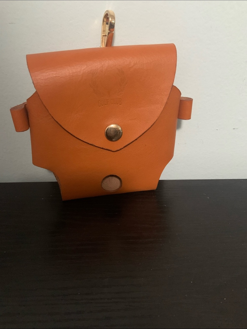 Leather Golf Ball and Tee Clip On Holder